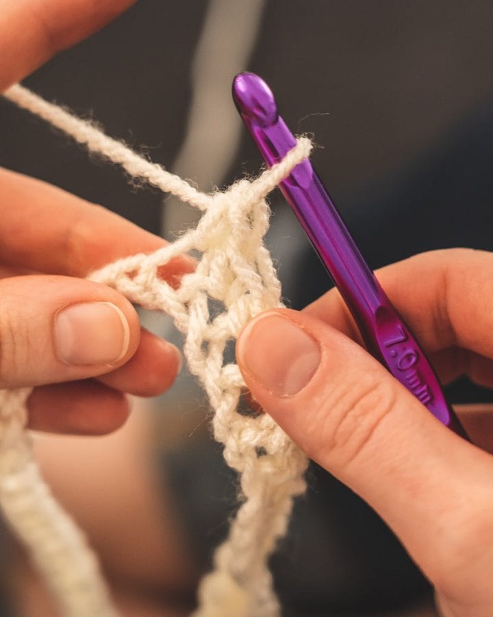What is a half double crochet?