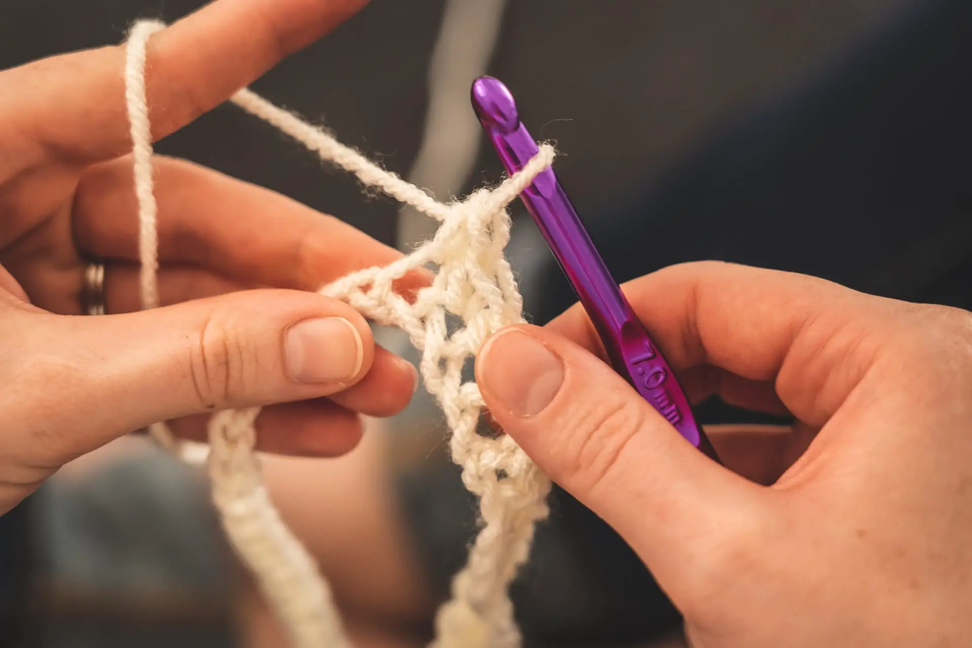 What is a half double crochet?