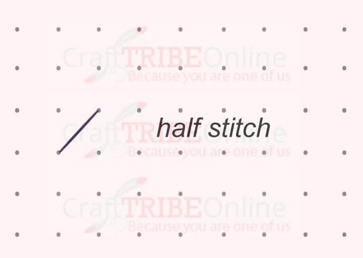 Which direction should half cross stitches go?