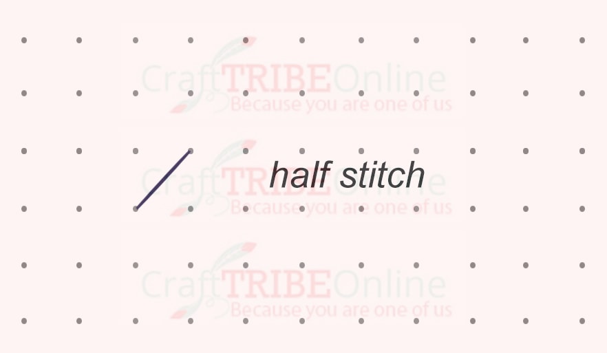 Which direction should half cross stitches go?